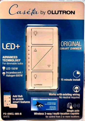 Lutron caseta 6wcl r - caseta, pd-6wcl-wh-r
