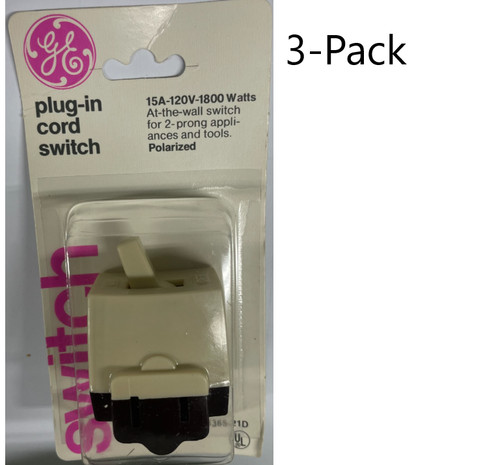 Plug cord switch - switch, (3-pack)